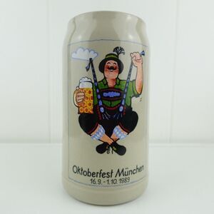 Rastal Stoneware Beer Stein Mug Oktoberfest Munchen 1989 Signed T Weyh